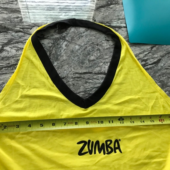 Authentic Zumba Dance Bold Halter Top - Yellow , Large, New! - Picture 8 of 8